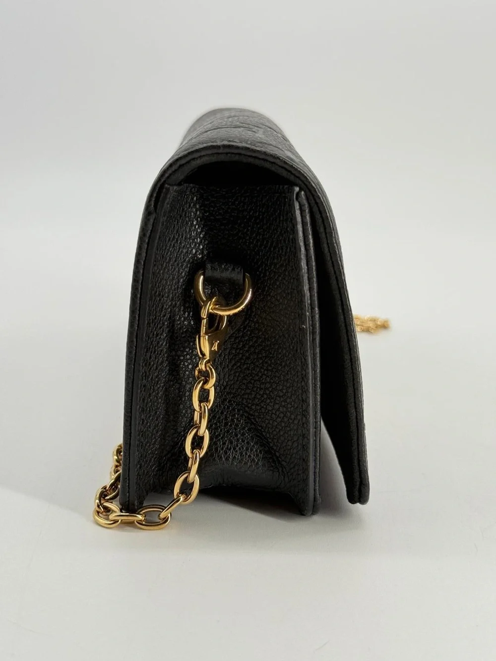 Louis Vuitton Lily Wallet On Chain Black Monogram Empreinte Leather Bag